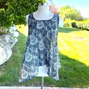 Tramp Floral racerback tank top